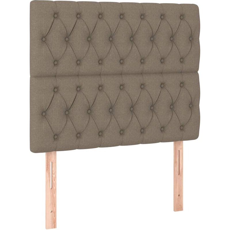Vidaxl TĂȘtes De Lit 2 Pcs Taupe 90x7x78/88 Cm Tissu