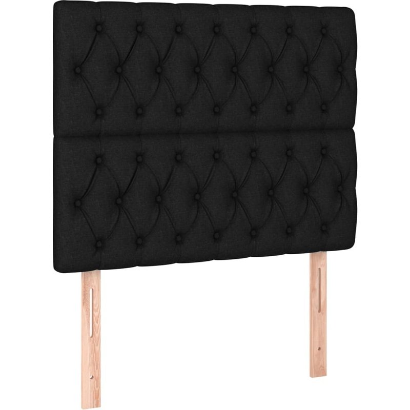 Vidaxl Têtes De Lit 2 Pcs Noir 100x7x78/88 Cm Tissu