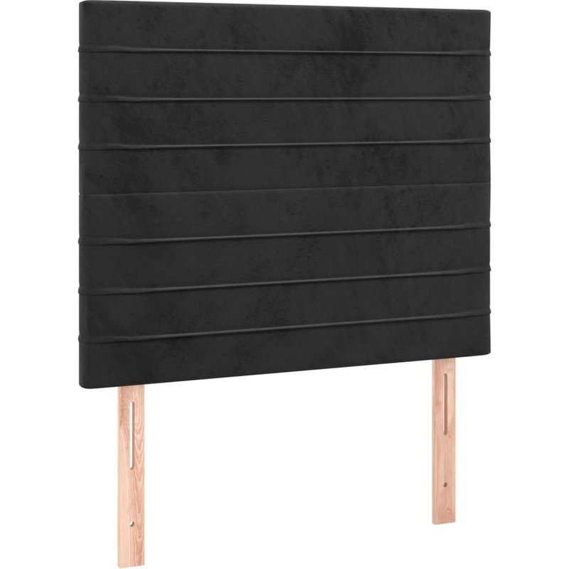 Vidaxl Têtes De Lit 2 Pcs Noir 90x5x78/88 Cm Velours