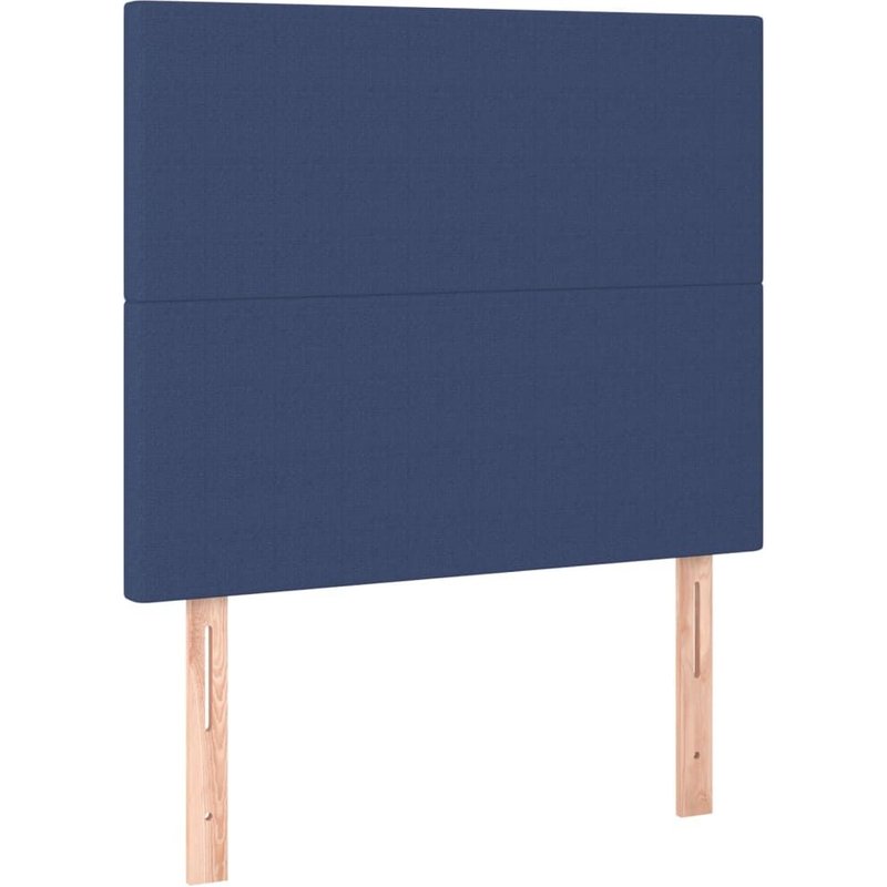 Vidaxl TĂȘtes De Lit 2 Pcs Bleu 90x5x78/88 Cm Tissu