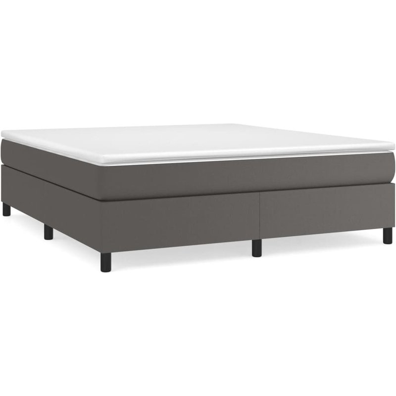 Vidaxl Cadre De Lit Gris 180x200 Cm Similicuir