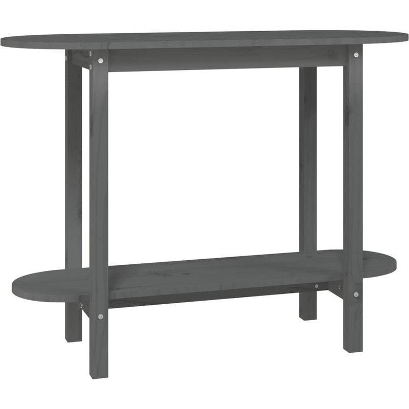 Vidaxl Table Console Gris 110x40x80 Cm Bois Massif De Pin