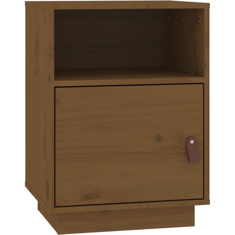 Vidaxl Table De Chevet Marron Miel 40x34x55 Cm Bois De Pin Massif