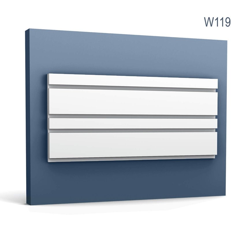 3d panneau mural Orac Decor W119 MODERN BAR MIX Dalle pour mur et plafond Élement décorative Moulure en stuc design moderne blanc 2 m