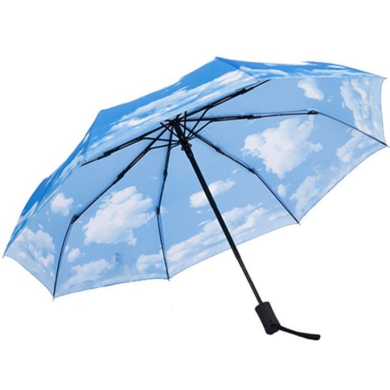 Blue Sky Parapluie Pliant Double Couche Coupe-Vent Anti Uv Protection Solaire 110 Cm Compact Parapluie De Voyage Pour Femmes Hommes