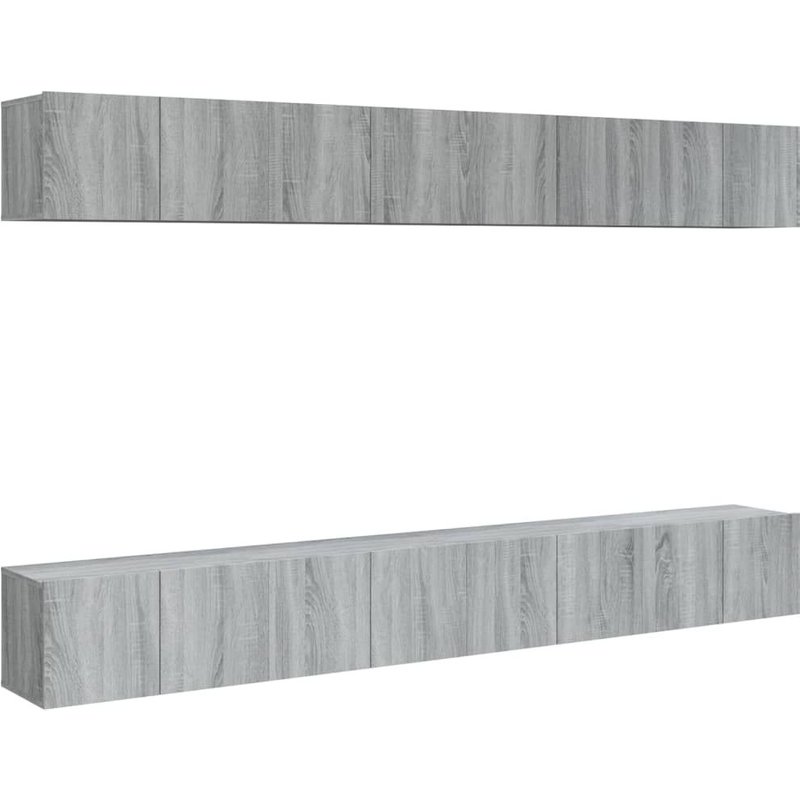 Vidaxl Meubles Tv 8 Pcs Sonoma Gris 60x30x30 Cm Bois D'ingénierie