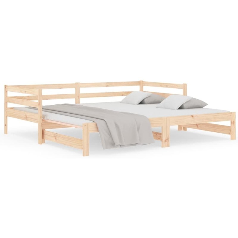 Lit Coulissant 80x200 Cm En Pin Massif Non Traité