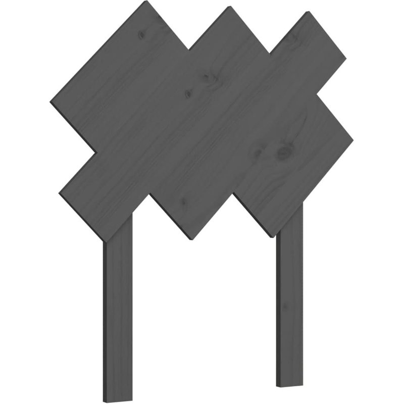 Vidaxl Tête De Lit Gris 72,5x3x81 Cm Bois Massif De Pin