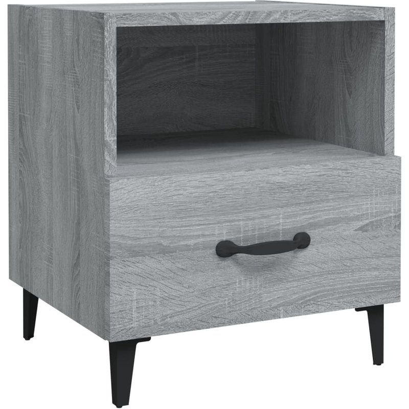 Vidaxl Table De Chevet Sonoma Gris Bois D'ingénierie