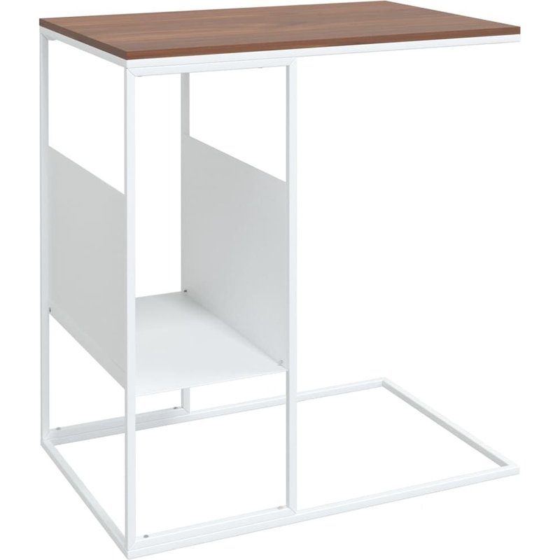 Vidaxl Table D'appoint Blanc 55x36x59,5 Cm Bois D'ingénierie