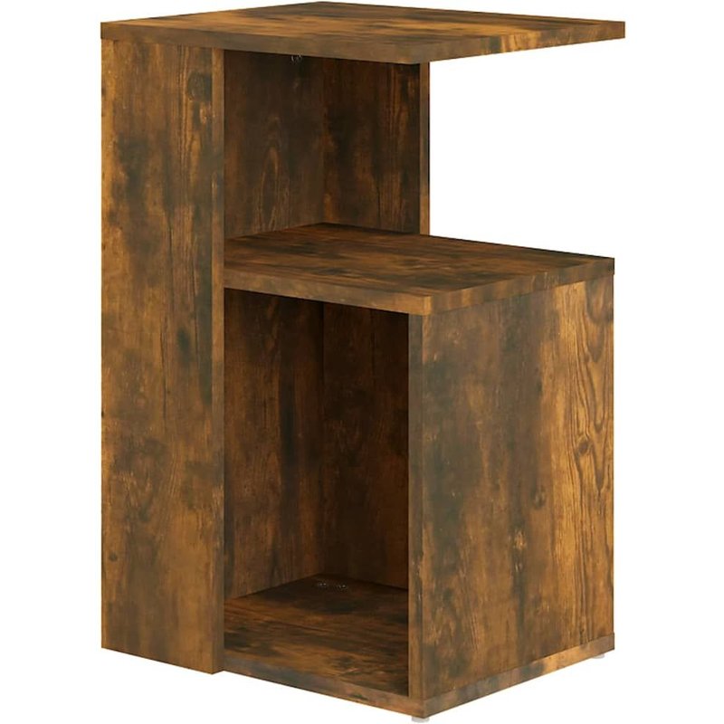 Vidaxl Table D'appoint Chêne Fumé 36x30x56 Cm Bois D'ingénierie