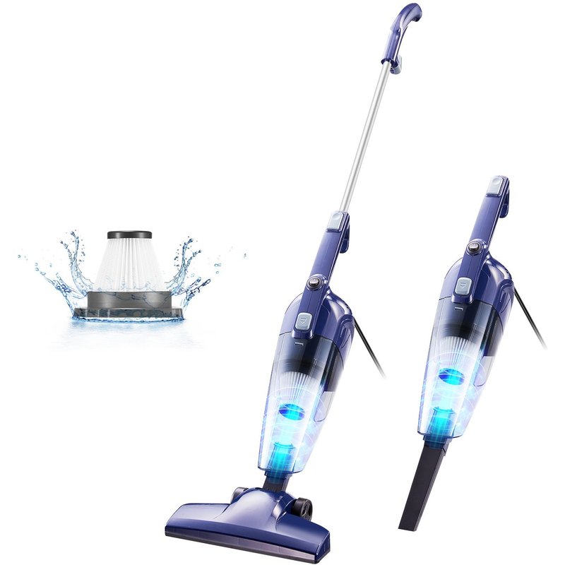 MONMECD Aspirateur Balai sans Sac avec Fil, Aspirateur Balai Puissant 1000W, 2 en 1 Aspirateur à Main, 18Kpa, 0.8 L, Filtration HEPA