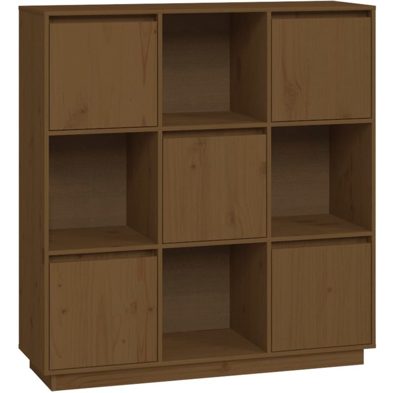 Vidaxl Buffet Marron Miel 110,5x35x117 Cm Bois Massif De Pin