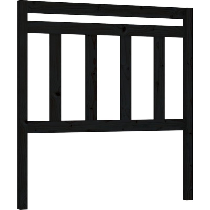 Vidaxl TĂȘte De Lit Noir 96x4x100 Cm Bois Massif De Pin