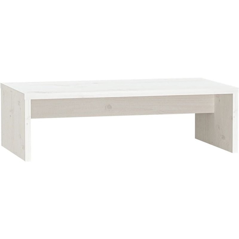 Vidaxl Support De Moniteur Blanc 50x27x15 Cm Bois De Pin Solide