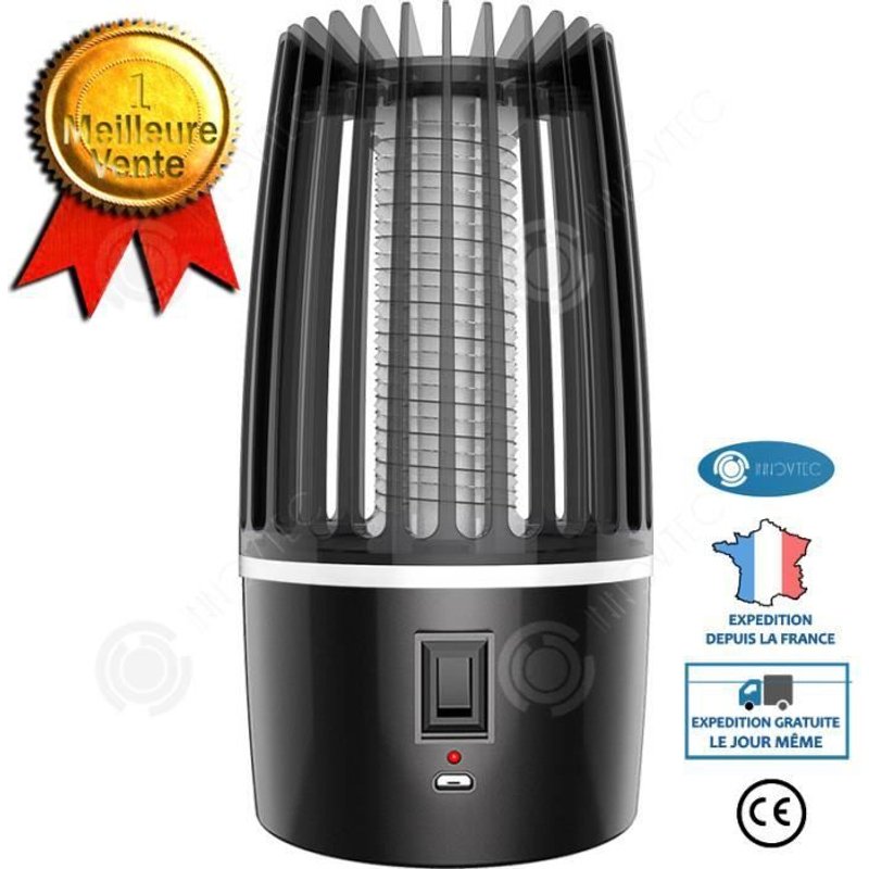 INN® Moustique tueur USB violet lumière moustique attracteur physique tueur de moustique ménage intérieur extérieur avec veilleuse