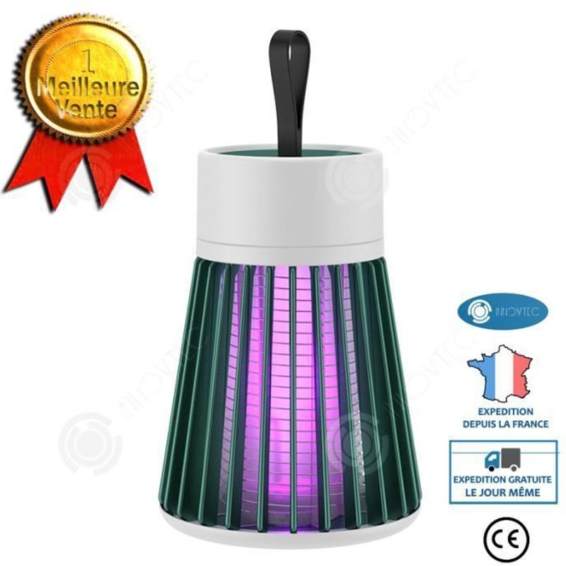 INN® Tueur de moustiques ménage intérieur USB charge anti-moustique type piège à choc électrique faible rayonnement silencieux