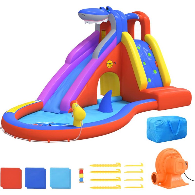 Happy Hop Toboggan À Eau Gonflable Avec Piscine 450x320x240 Cm Pvc