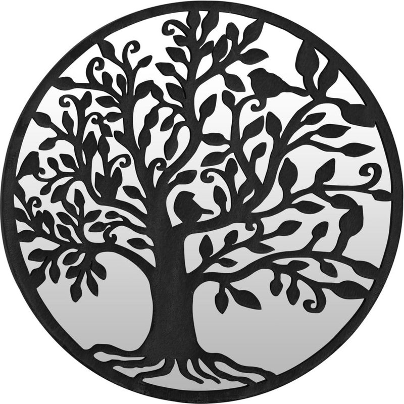 Vidaxl Miroir Noir 60x2,5 Cm Fer Pour Utilisation à L'intã©Rieur