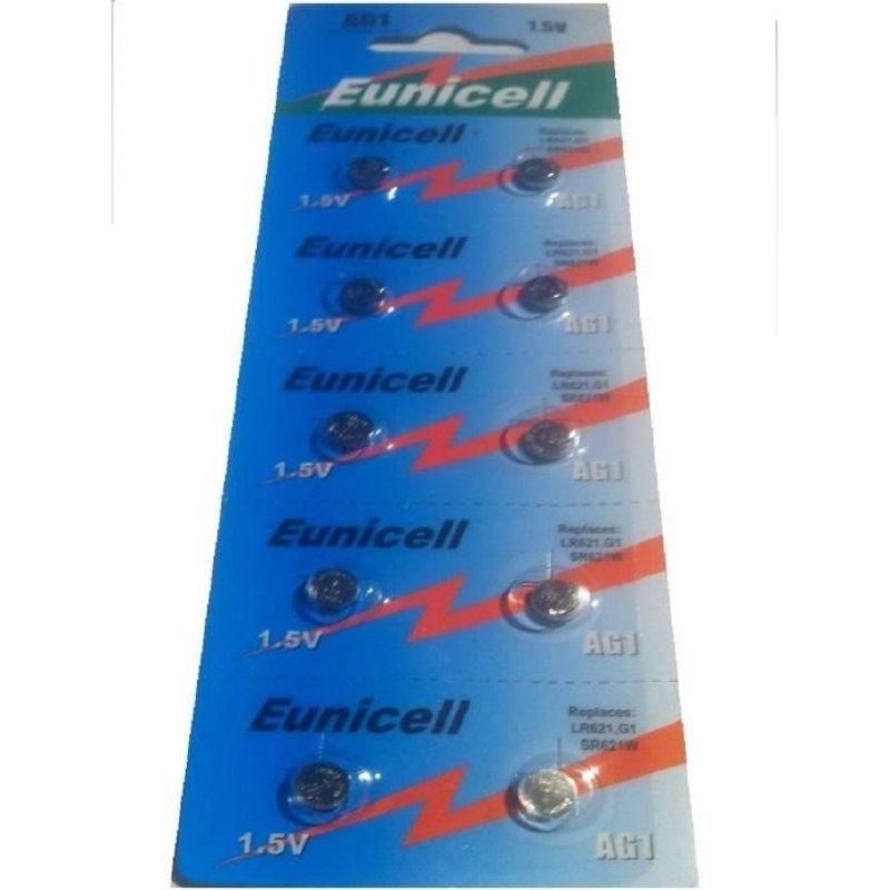 Eunicell Lot de 10 piles bouton alcalines AG1 Type