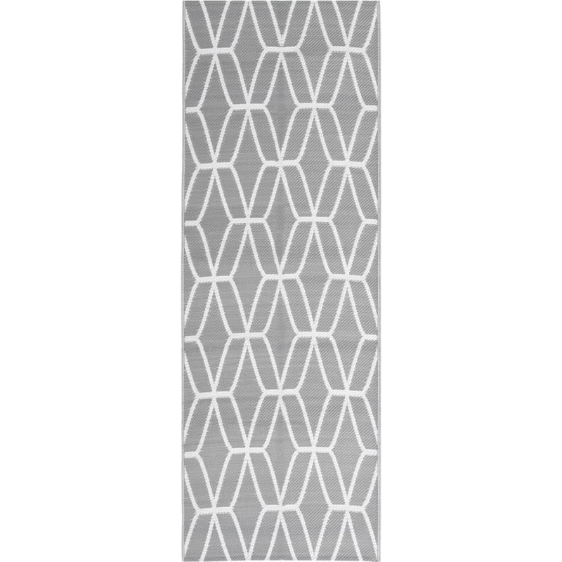 Vidaxl Tapis D'extã©Rieur Gris 80x250 Cm Pp