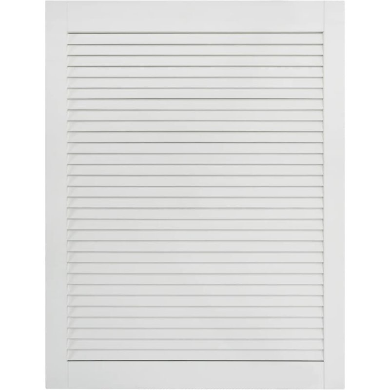 vidaXL Porte à persiennes Bois de pin massif Blanc 69x49,4 cm