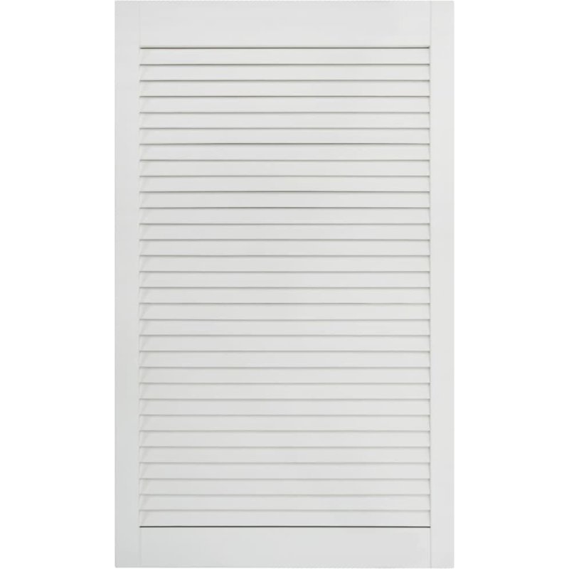 vidaXL Porte à persiennes Bois de pin massif Blanc 99,3x49,4 cm