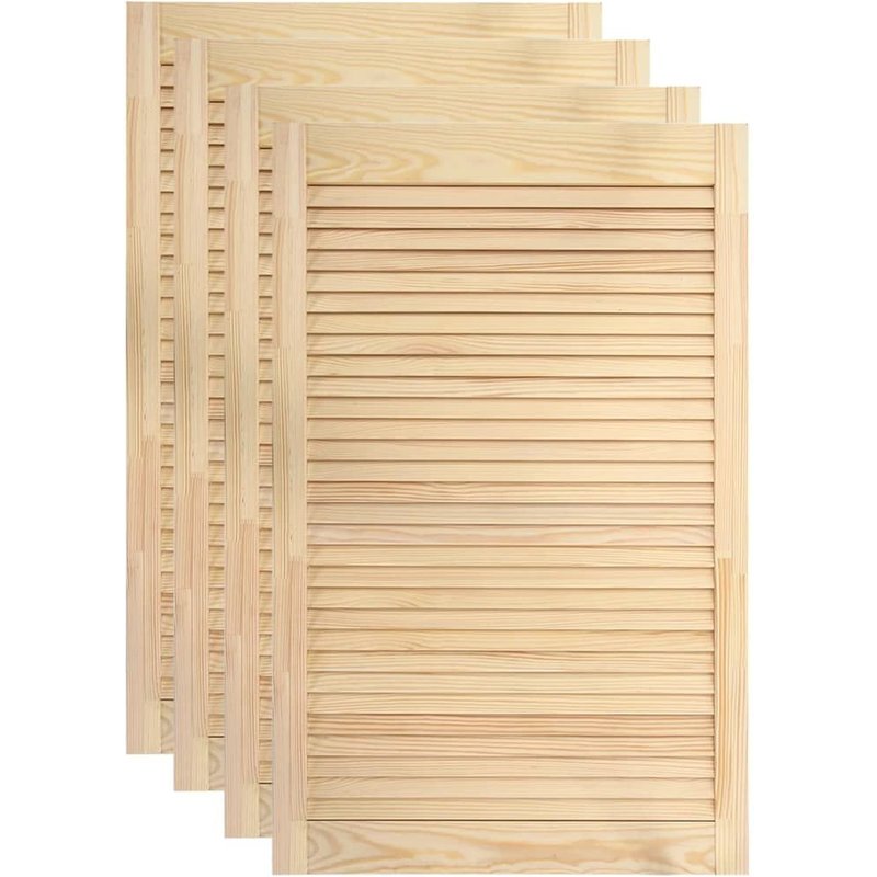 vidaXL Portes à persiennes 4 pcs Bois de pin massif 99,3x59,4 cm