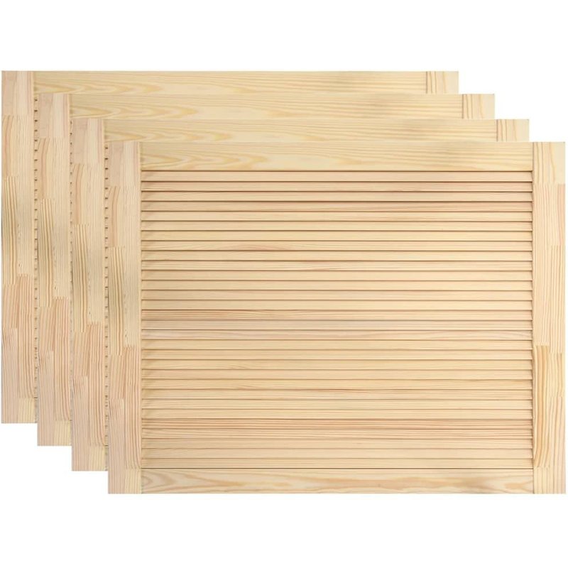 vidaXL Portes à persiennes 4 pcs Bois de pin massif 39,5x59,4 cm
