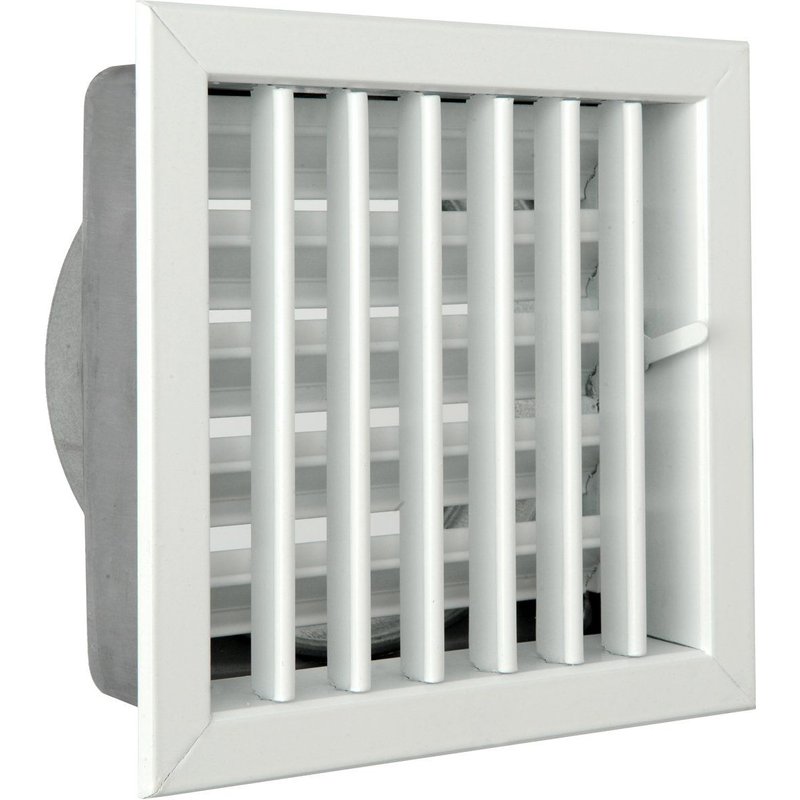La ventilation gcsib1818120-y Grille encastrable pour cheminées, aluminium laqué blanc, 180 x 180 mm