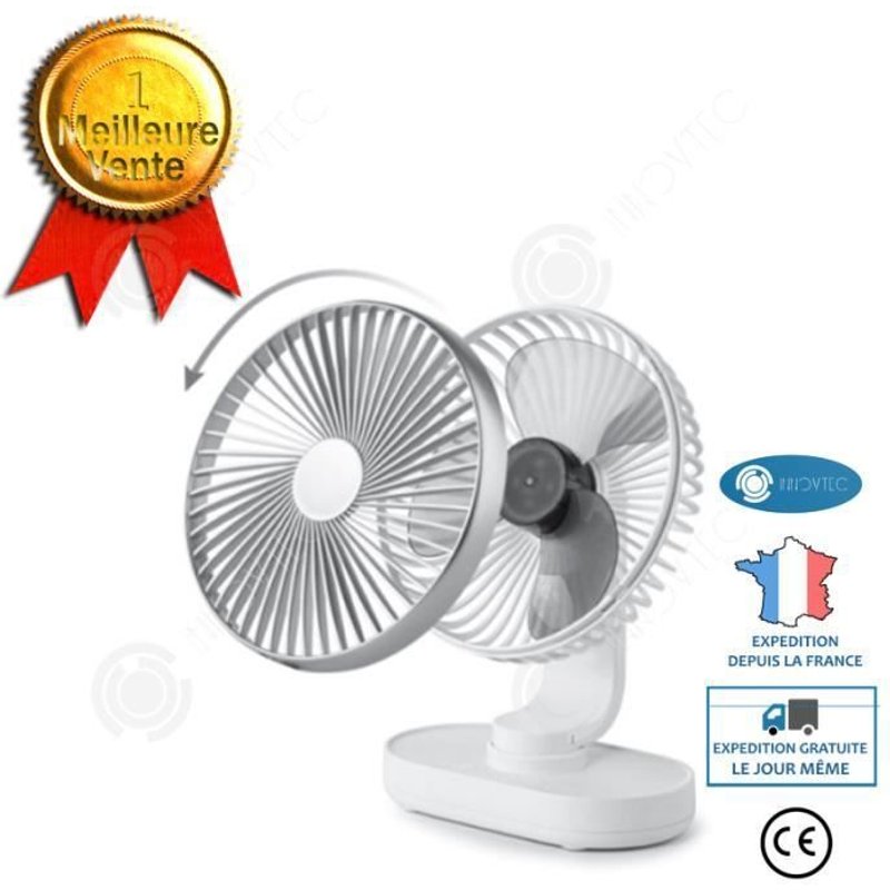 INN® Ventilateur silencieux électrique secouant la tête USB petit bureau de charge étudiant domicile ventilateur cycle plafond froid
