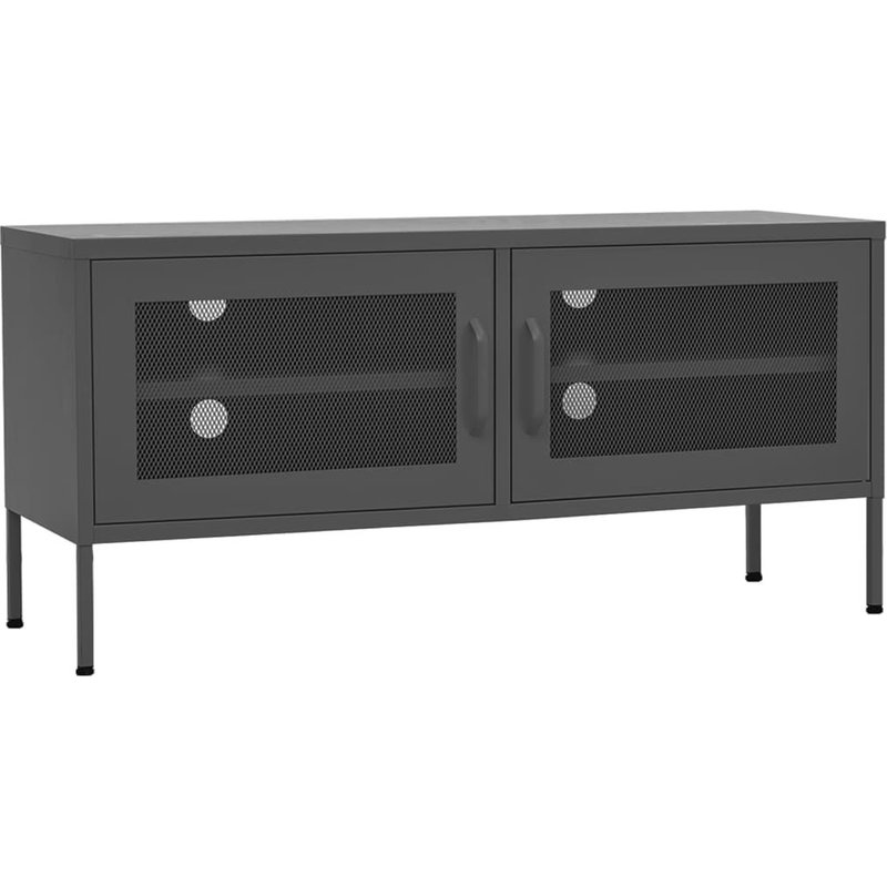 Vidaxl Meuble Tv Anthracite 105x35x50 Cm Acier