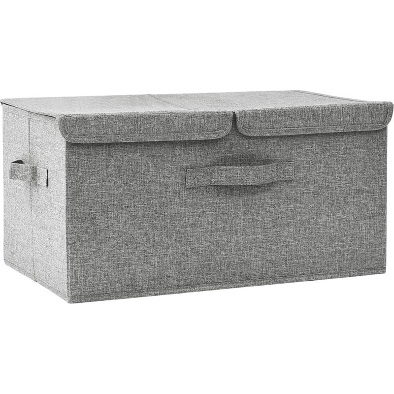 vidaXL Boîte de rangement Tissu 50x30x25 cm Gris