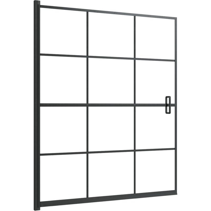 vidaXL Cabine de douche ESG 116x140 cm Noir