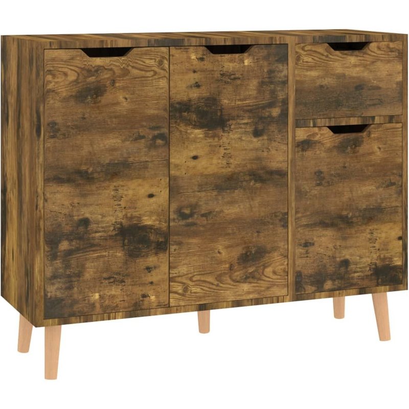 Vidaxl Buffet Chêne Fumé 90x30x72 Cm Aggloméré