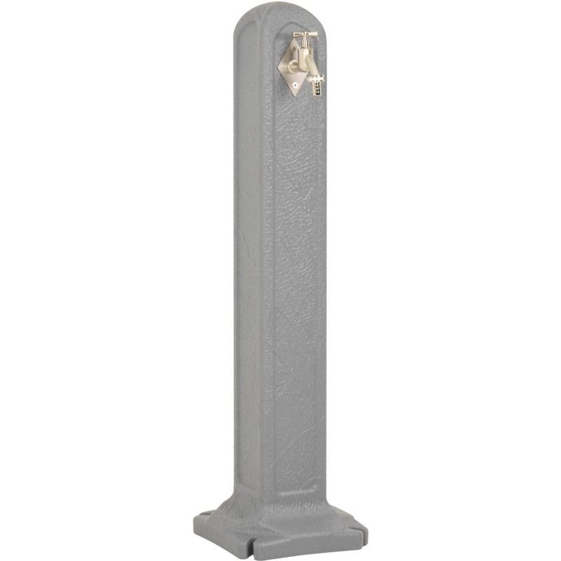 vidaXL Réservoir de jardin avec robinet Gris clair Aspect de pierre
