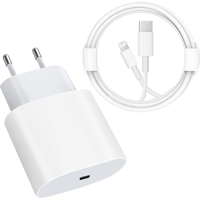 Chargeur Rapide USB-C - Certifié MFi - Chargeur Rapide PD 20 W avec câble 6FT C vers Lightning Adaptateur de Chargeur de Type C pour iPhone 13/13 Mini/13 Pro/13 Pro Max/12/11/SE/iPad Pro