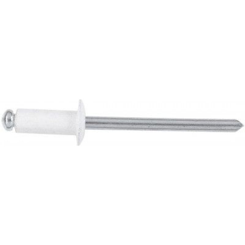 Rivet aveugle ALX TRS tête ronde 4 x 16 mm standard blanc 50 pièces DEGOMETAL