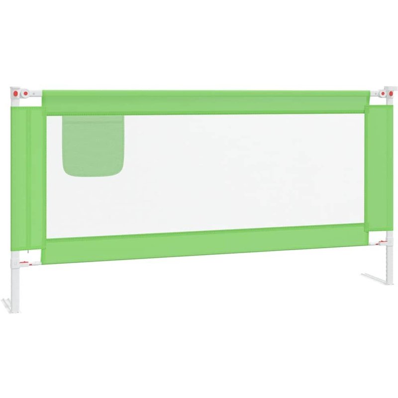 Vidaxl Barrière De Sécurité De Lit D'enfant Vert 180x25 Cm Tissu