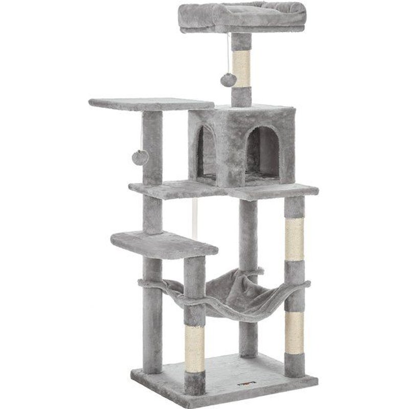 Arbre À Chat Avec Hamac, Gris Clair