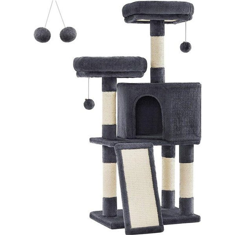 Arbre À Chat Avec Griffoir, Gris Anthracite