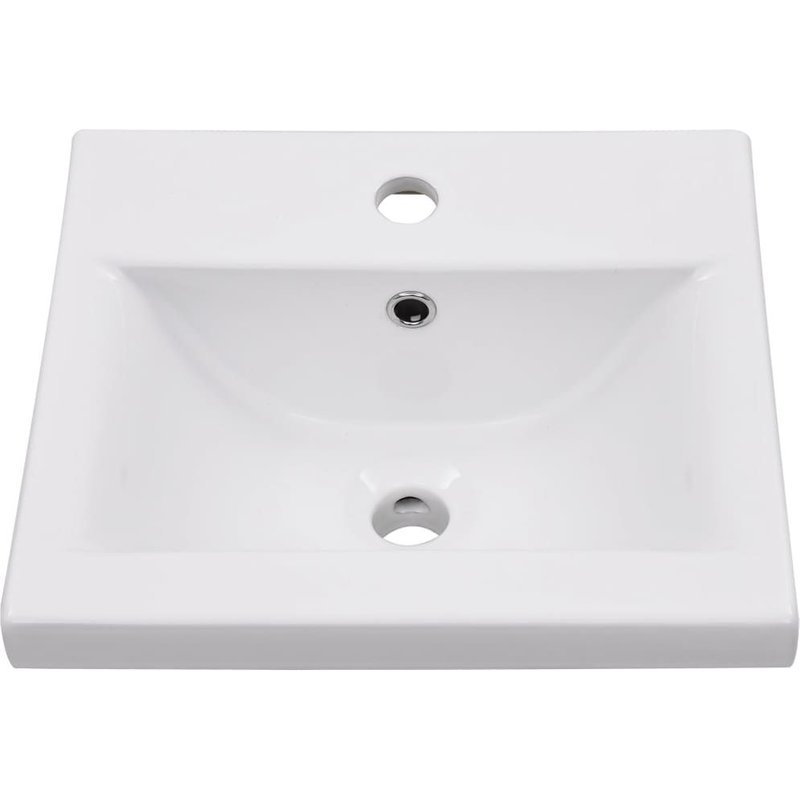 vidaXL Lavabo encastré 42 x 39 x 18 cm Céramique Blanc