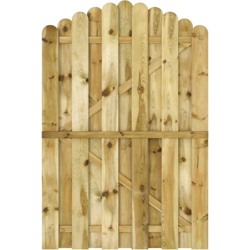 vidaXL Portail de jardin Bois de pin imprégné 100x150 cm