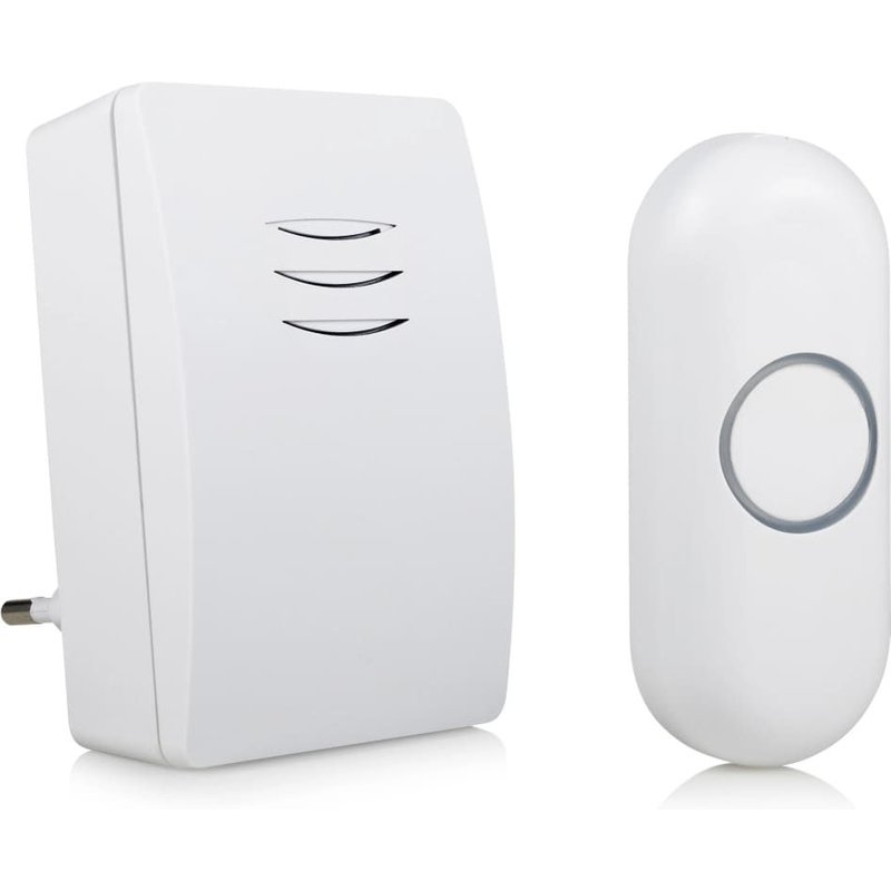 Byron Ensemble de sonnette enfichable sans fil Blanc