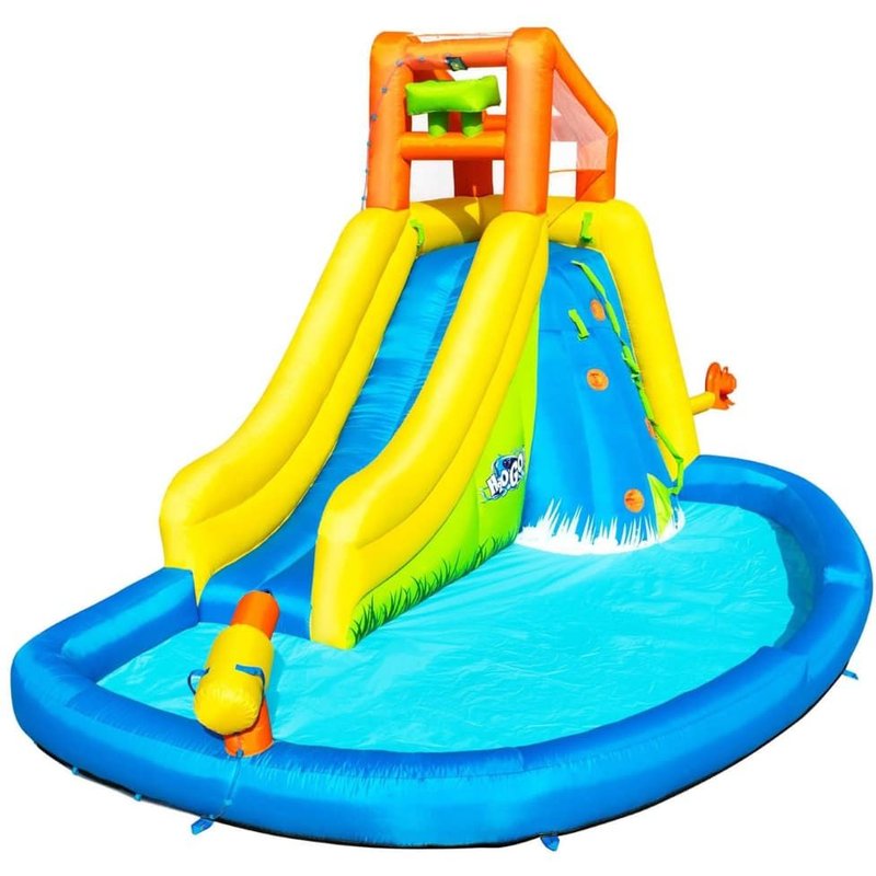 Aire De Jeux Avec Toboggan, Pataugeoire Et Canon À Eau Bestway Mont Splashmore