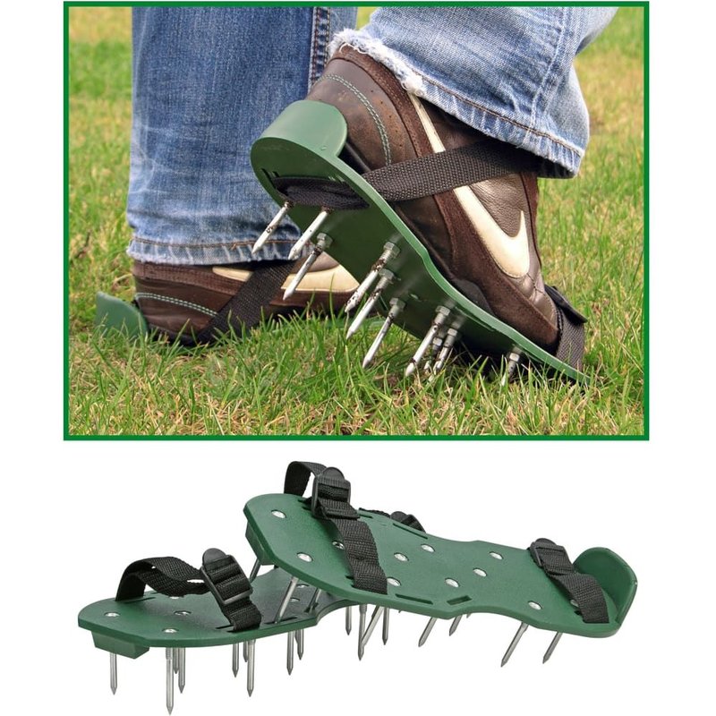 HI Sandales à aérateur de pelouse Vert