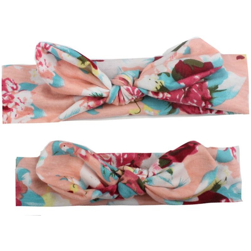 Bandeaux Mère Et Bébé Pièces/Ensemble, Turban Mère Et Fille, Oreilles De Lapin, Imprimé Floral, Accessoires Pour Cheveux Parent Enfant