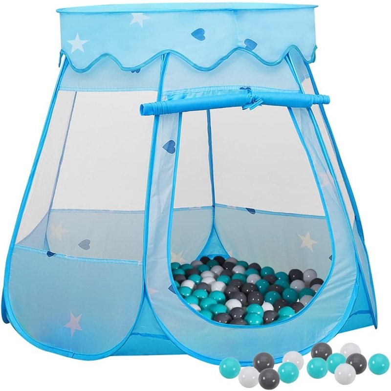 Vidaxl Tente De Jeu Pour Enfants Avec 250 Balles Bleu 102x102x82 Cm