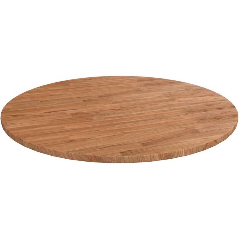 Vidaxl Dessus De Table Rond Marron Clair Ă90x1,5 Cm Bois ChĂȘne TraitĂ©