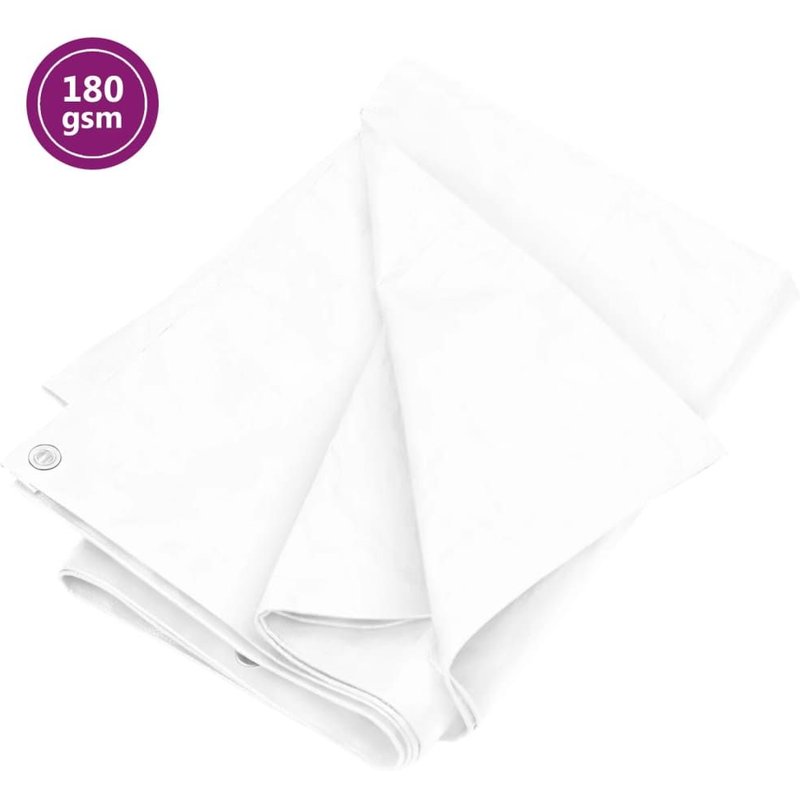 vidaXL Bâche 180 g/m² 6x6 m Blanc PEHD